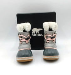 Sorel Children’s Yoot Pac Nylon WP Gray Size Snow Boots 13