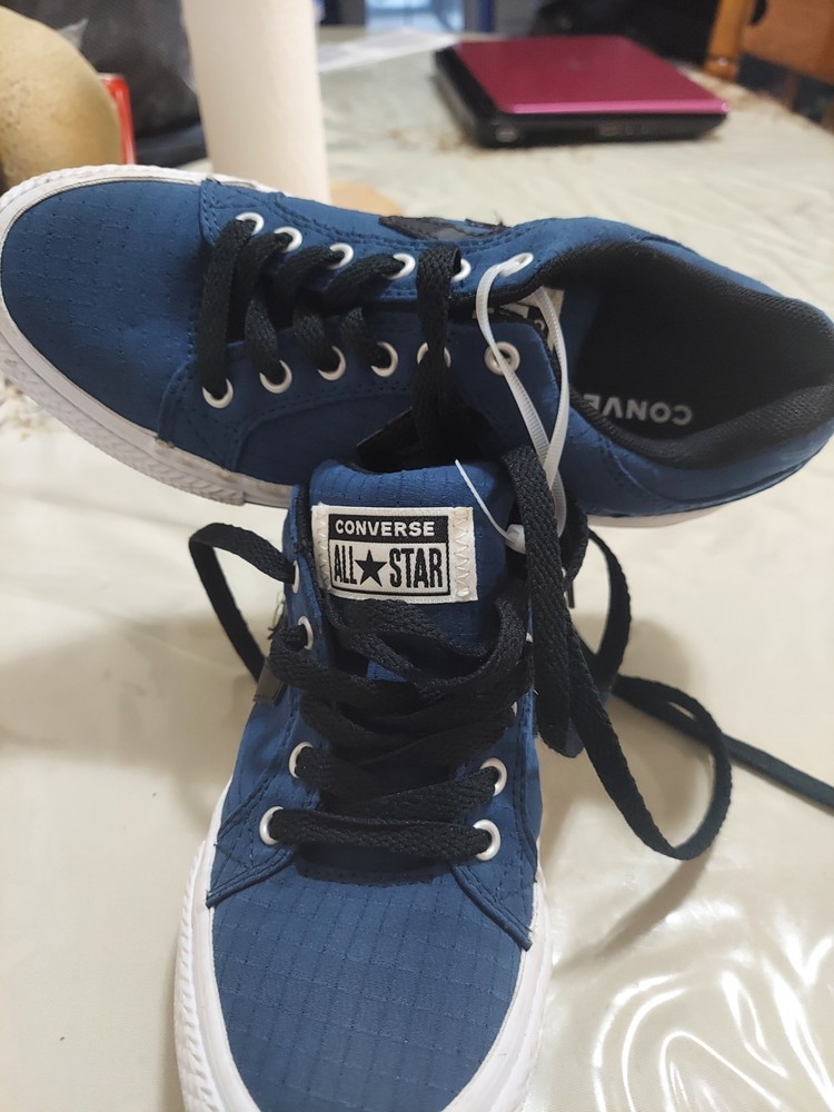 CONVERSE KIDS EL DISTRITO RIPSTOP 361338F CANVAS LOW TOP Shoes N Blue Size 20.5