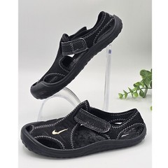 Nike Kids Water Shoes 10.5C Adjustable Strap Black Outdoors Swim Beach Vacation