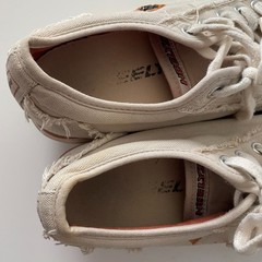 Heelys 5867 Youth Size 6 Canvas Wheeled Skate Shoes Off White Roller Sneakers