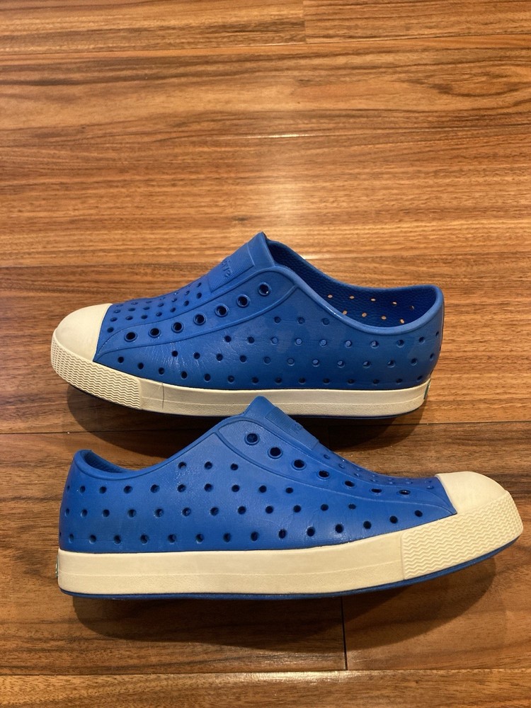 Native Jefferson Shoes Royal Blue/Shell White Big Kids US J2