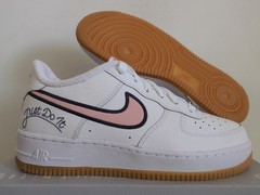 Nike Air Force 1 LV8 (GS) White-Pink Glaze-Chile Red-Gum Sz 7Y [DB4542-100]