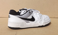 Size 4.5Y – Nike Full Force Low ‚White Pewter Black Tennis Sneakers
