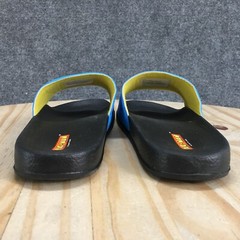 Pac Man Sandals Junior 2-3 Slide Multicolor Ghost Print Comfort Open Toe Flats