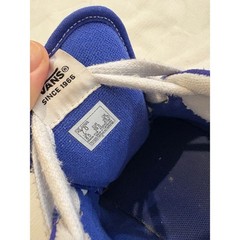 Vans Knu Skool Skate Shoes Sneakers Blue White Suede Juniors 7 Chunky