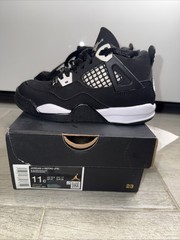 Nike Air Jordan 4 Retro “White Thunder” Size 11C (PS) FV4537-001 No Lid B Grade