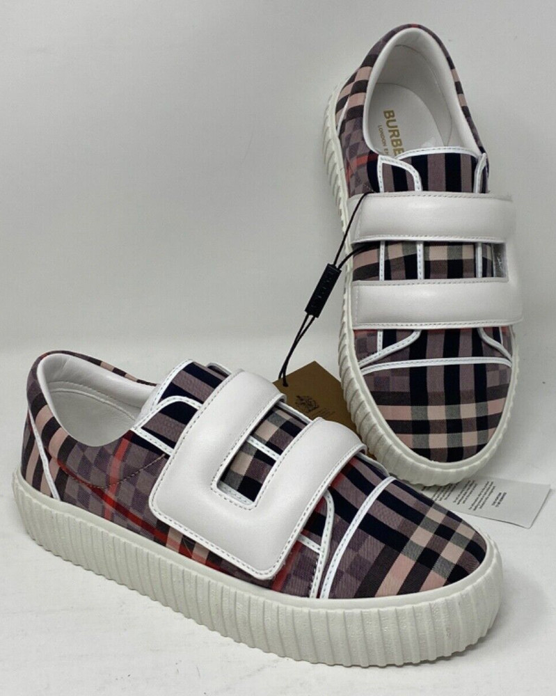 Burberry Kids‘ Mark Check Sneaker, Pale Rose IP Check 34 EU Little Kid B1601