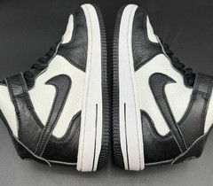 Size 1 – Stüssy x Nike Air Force 1 Mid in a black and white Kids Shoes 🐼