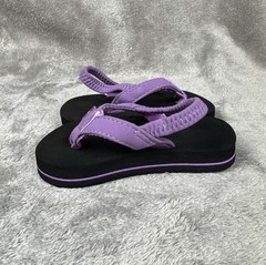 Rainbow Grombows Kids Flip Flop Sandal Size 3-4 Purple/Black
