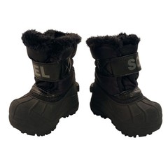 SOREL Kids Snow Commander Waterproof Winter Boots Size 4 Warm Easy Closure New