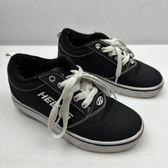 Heelys Pro 20 Black Canvas Lace Up Skate Wheel Sneaker Shoes HE100893 Youth Sz 3
