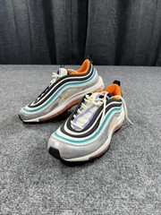 Nike Air Max 97 Shoes Youth Size 6.5Y Silver Teal Orange Sneakers CW0989-001
