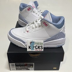 Jordan 3 White Cobalt Bliss Pre School Size 12c Little Kids UK11.5/EU29.5 HQ0783