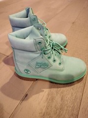 Timberland 50th Anniversary 6-Inch Premium Waterproof Light Green Boot Size 4.5