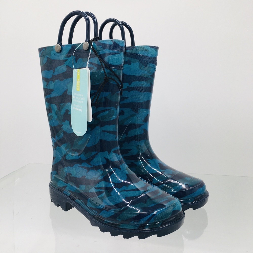 Western Chief Kids, PVC Rain Boot, Style#24126217P – Blue, Size 11 Little Kid M