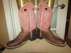Cody James Inlay BBSC1943 Brown Pull On Square Toe Western Boots Youth Size 5 D