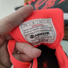 Heelys Propel 2.0 Wheeled Skate Sneakers Charcoal Orange Ballistic Shoes Youth 5