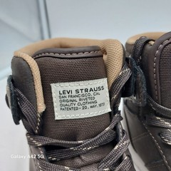 Levis Kids Brown High Top Sneakers Synthetic Upper Shoes 540673-01B1 Size 1Y
