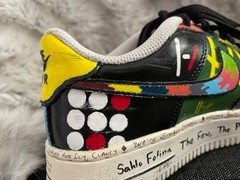 Hand Painted Nike Air Force 1 – Twenty One Pilots design, 4.5Y, slightly worn