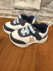 Bluey Bluey & Bingo Keepy Uppy White Blue Sneaker Unisex Kids Hook & Loop Shoes