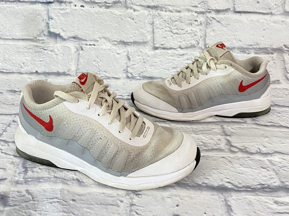 Nike Air Max Invigor White Wolf Grey Black University Red CZ4196-100 Sz 1Y