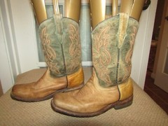CORRAL E1476 Distressed Leather Square Toe Brown Cowboy Boots Youth size 13