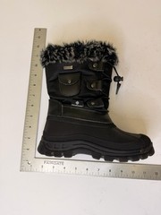 Dream Pairs Childrens Teens Winter Snow Insulated Boots Size 13 – Black
