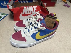 Nike Court Borough Low Recraft Kids Sneaker 6.5Y Low Top Lace-Up Multicolor