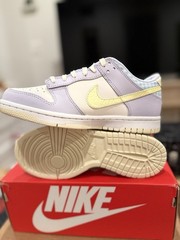 Nike Dunk Low SE BG Size 5 Oxygen Purple/Citron Tint Size 5.5Y New In Box