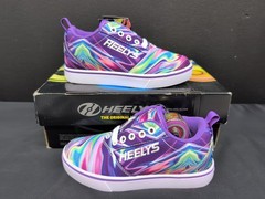 Heelys Pro 20 Prints Skate Shoes Wheel Sneakers US Youth 13C Purple Multi