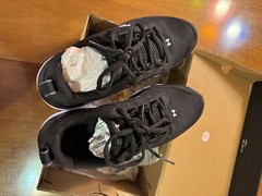 Under Armour Youth Assert 9 BGS Black White Shoes Size 6Y