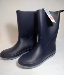 Cat & Jack Andys Slip-On Kid’s Rain Rubber Boots Size 4 Navy Blue – Waterproof