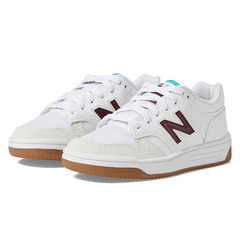 New Balance 480 PSB480FT Sneakers Kids White Burgundy Leather Shoes HTAT599