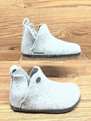 BIRKENSTOCK – Kids Size c11 (29) Andermatt Shearling Wool Felt Gray Boots NEW