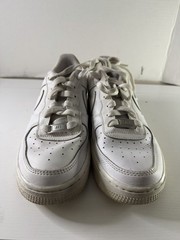Nike Air Force 1 Low Kids Sneaker US 5.5Y White Leather Lace-Up Low Top