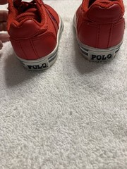 Polo Ralph Lauren Red Textile/Hook And Loop Straps With Laces Toddler Shoes Sz 5