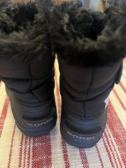 SOREL Children’s Snow Commander Boot Unisex Black Charcoal Size 6