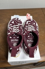 VAN x HARRY POTTER Authentic Elastic Maroon & White Toddler Slip On Sz 9.5