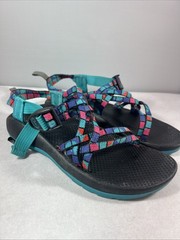 Chaco Kids ZX1 Ecotread Teal Pink Multicolor Performance Sandals Size 6 Youth