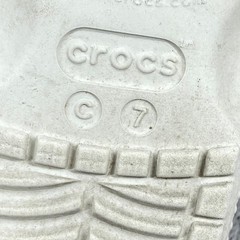 Crocs Clogs Kids 7 Beige Floral & Butterfly Charms Slip On Classic 10009455