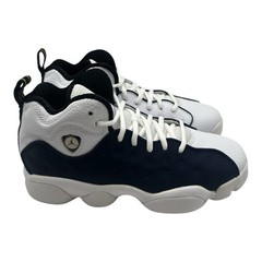 Nike Jordan Jumpman Team II BG Shoes Youth Size 4.5 Y Navy Blue White 820273-417