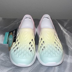 Rugged Shark Essential Water Friendly Slip-On Clog Shoes Pink Yellow Blue US 12