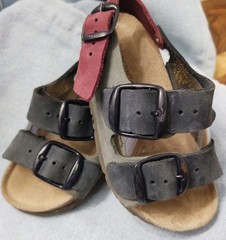 GH Bass Kid Size 7M Leather 2 Strap Adjustable Italy Boho Buckle Up SANDALS