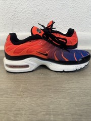 Nike Air Max Plus TN Flame Blue Orange Black Unisex Kids Sneakers 5.5Y