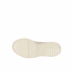 PUMA Cali Embroidered Lace Up Youth Girls Off White Sneakers Casual Shoes 39491