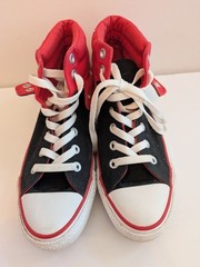 Converse Red/Black Chuck Taylor All Star Roll-Down Sneakers Youth Size 5.5