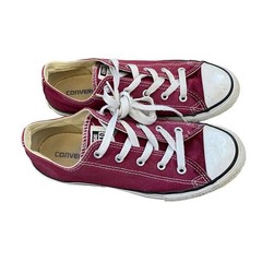All Star Converse Maroon Burgundy Lace Up Tennis Shoes size 3