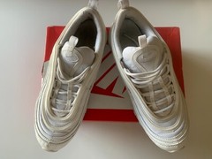Pre-Owned Nike Air Max 97 GS 921522-104 Kid’s Size 7Y Shoes WHITE/SILVER $115