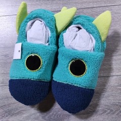 Lands End Slippers Big Boys Girls Size 2 Space Rocket Galaxy House Shoes Kid