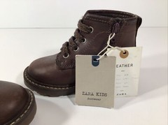 ZARA – Kids high top brown work boot style “NWT “ USA Size 5.5~
